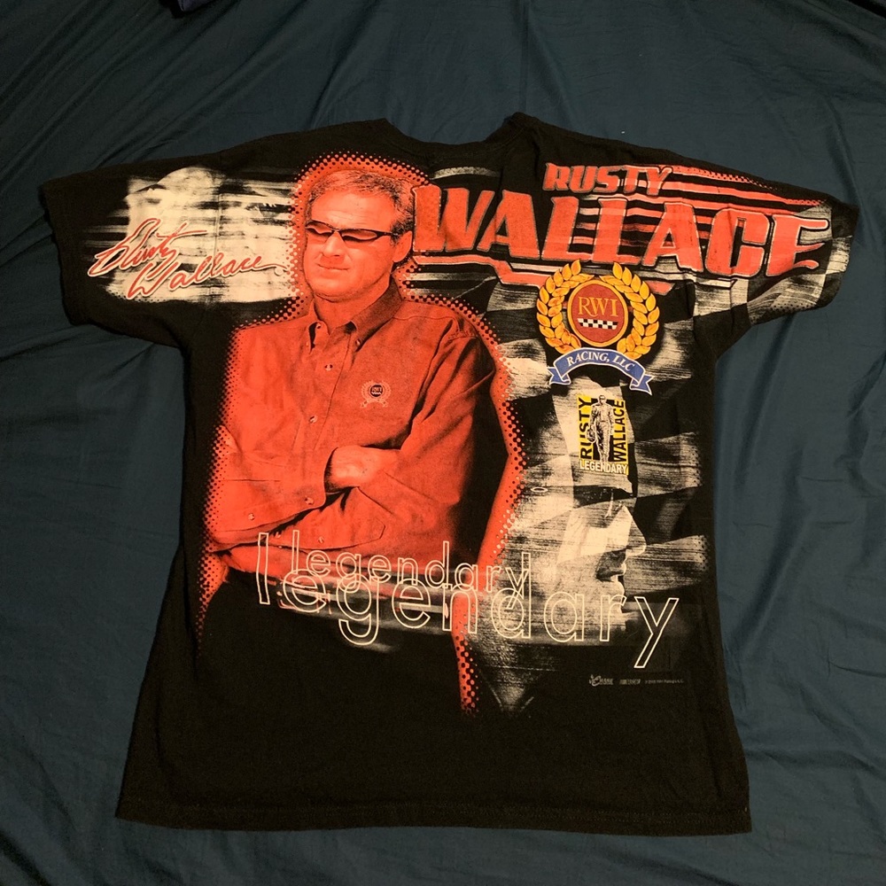 Rusty Wallace NASCAR Allover Print T Shirt